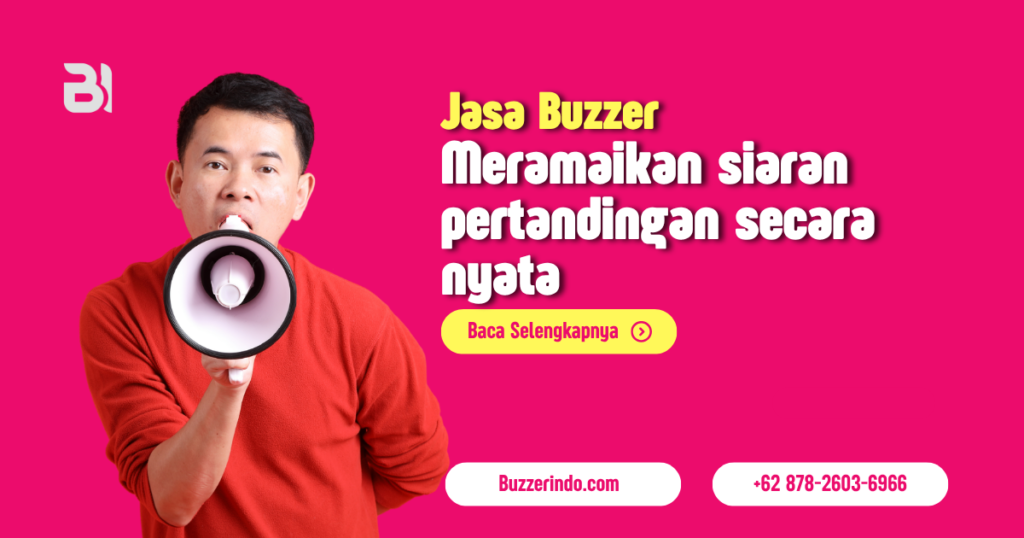 penonton siaran pertandingan ramai